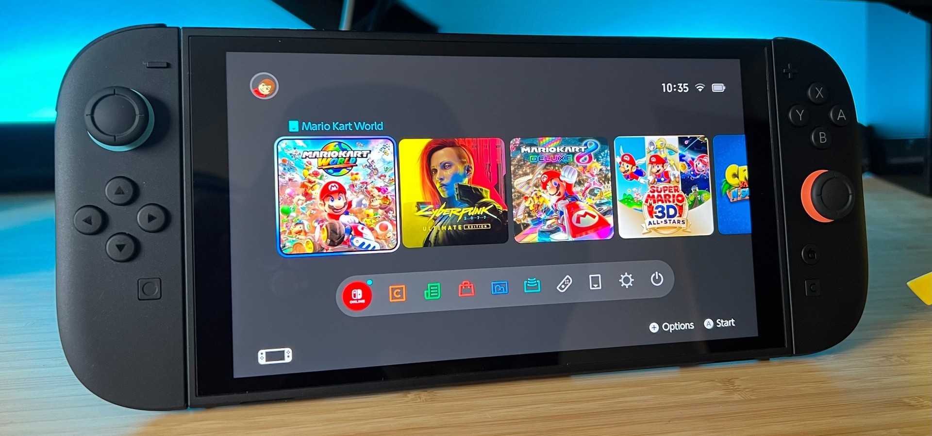 Nintendo Switch 2 en modo portátil